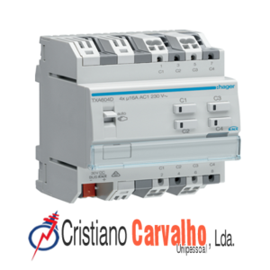 Actuador bin./est. 4 canais 16A Cap KNX - TXA604D