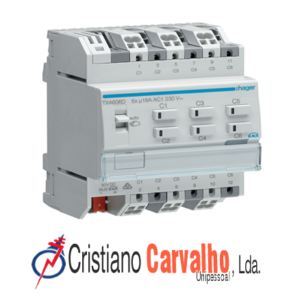 Actuador bin./est. 6 canais 16A Cap KNX - TXA606D