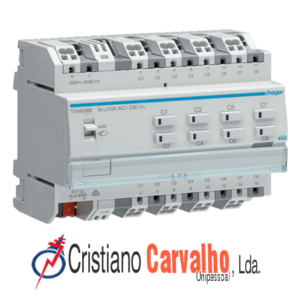 Actuador bin./est. 8 canais 10A KNX - TXA608B