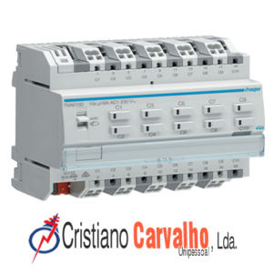 Actuador bin./est. 10 canais 16A Cap KNX - TXA610D