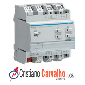 Actuador estores/pers. 4 canais 230V KNX - TXA624C