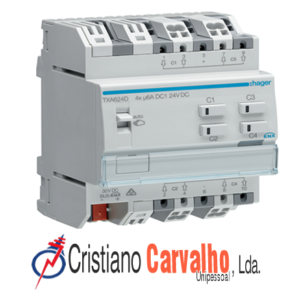 Actuador estores/pers. 4 canais 24V KNX - TXA624D